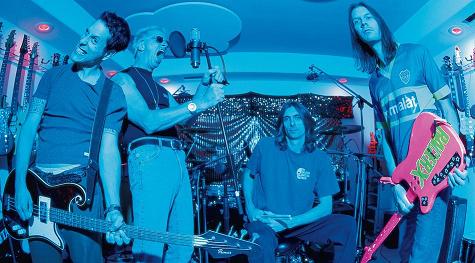 Racer X reunido: John Alderete, Jeff Martin, Scott Travis e Paul Gilbert