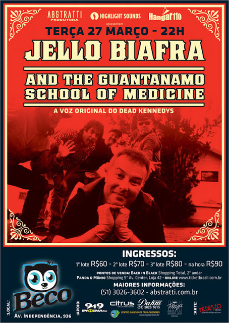 Review Exclusivo: Jello Biafra and the Guantanamo School of Medicine (Porto Alegre, 27 de março de 2012)