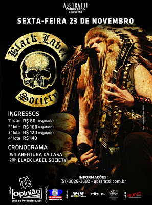 Review Exclusivo: Black Label Society (Porto Alegre, 23 de novembro de 2012)