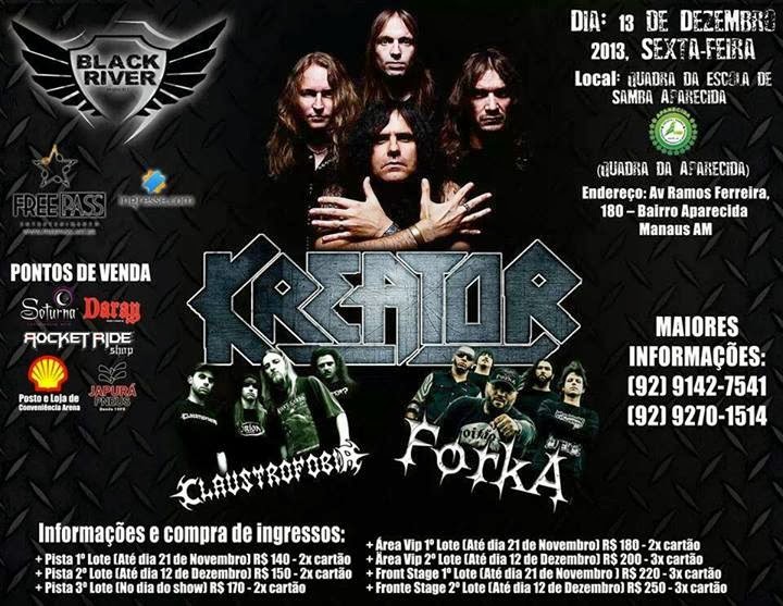 Shows Inesquecíveis: Kreator (Manaus, 13 de dezembro de 2013)