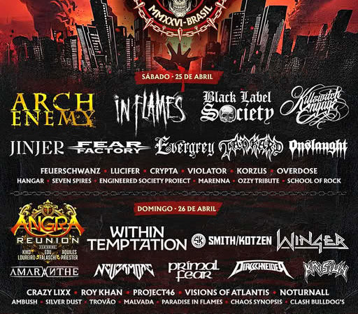 Bangers Open Air – Memorial da América Latina (26/04/2026):